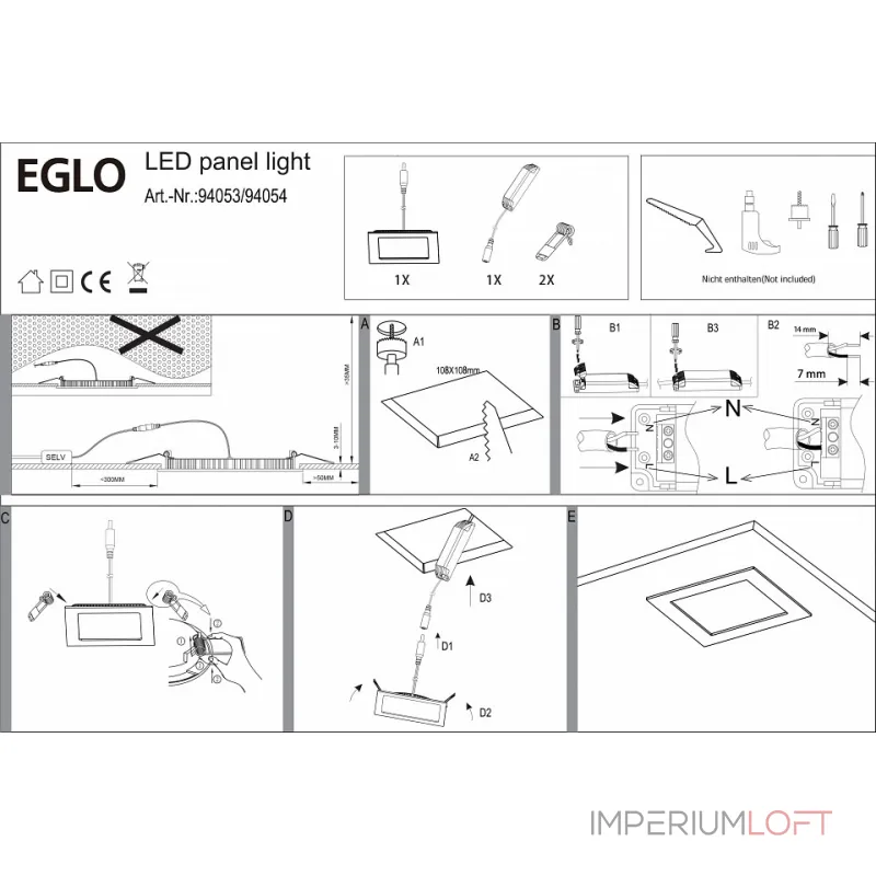 Встраиваемый светильник Eglo Fueva 1 94054 Цвет арматуры белый от ImperiumLoft Встраиваемый светильник Eglo Fueva 1 94054 Цвет арматуры белый от ImperiumLoft
