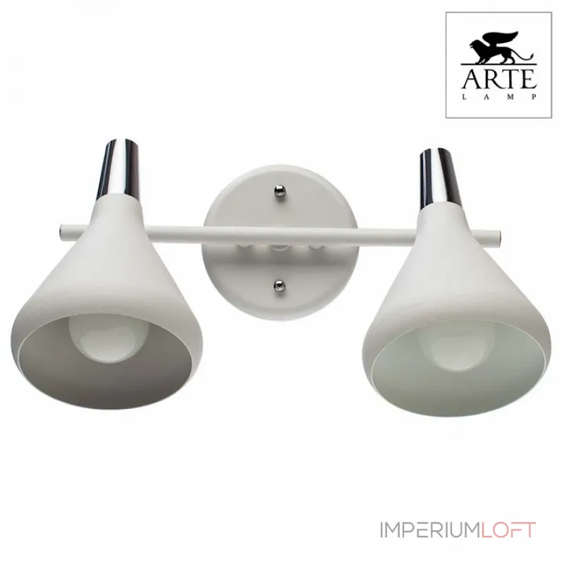 Спот Arte Lamp Ciclone A9154AP-2WH Цвет арматуры хром Цвет плафонов белый от ImperiumLoft Спот Arte Lamp Ciclone A9154AP-2WH Цвет арматуры хром Цвет плафонов белый от ImperiumLoft
