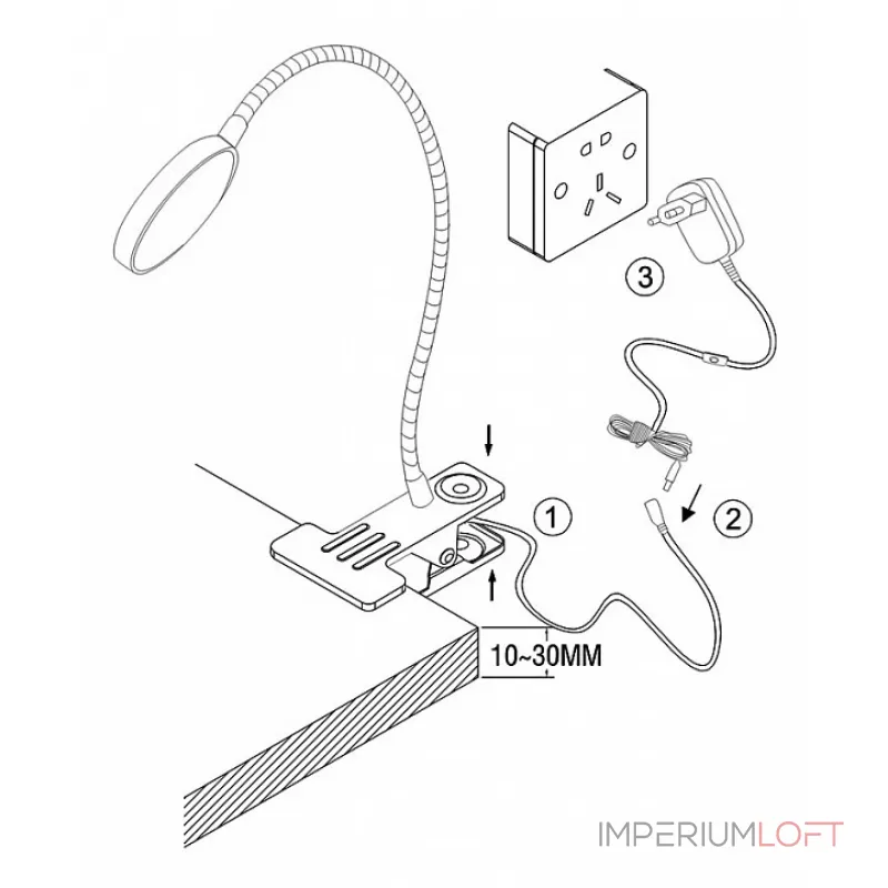Настольная лампа офисная Globo Pegasi 24103K Цвет арматуры хром Цвет плафонов белый от ImperiumLoft