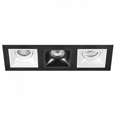 Встраиваемый светильник Lightstar Domino D537060706 цвет арматуры черно-белый