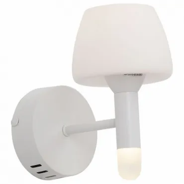 Бра с подсветкой Vitaluce V4056 V4056/1A Цвет арматуры белый Цвет плафонов белый