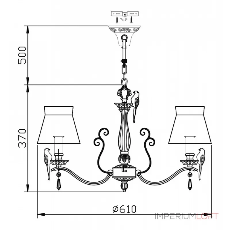 Подвесная люстра Maytoni ARM013-06-W