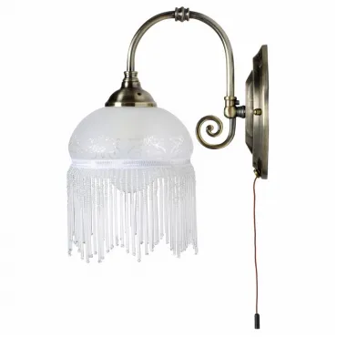Бра Arte Lamp Victoriana A3191AP-1AB Цвет арматуры бронза Цвет плафонов белый Бра Arte Lamp Victoriana A3191AP-1AB Цвет арматуры бронза Цвет плафонов белый
