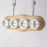 Розетка с заземлением без рамки Werkel Ретро белый W5671001 от ImperiumLoft