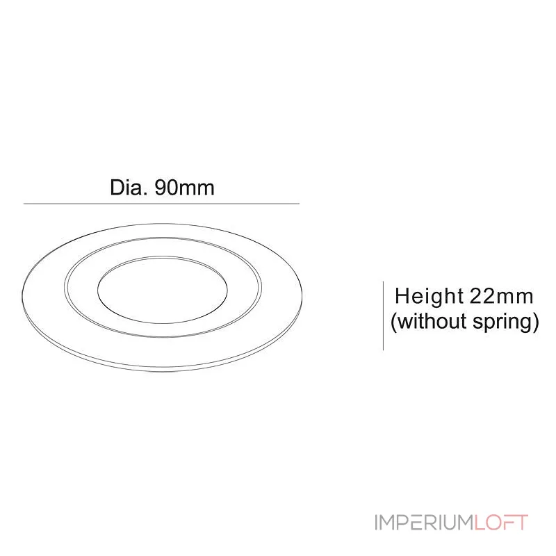 Рамка на 1 светильник Deko-Light 930252 Цвет арматуры серебро от ImperiumLoft