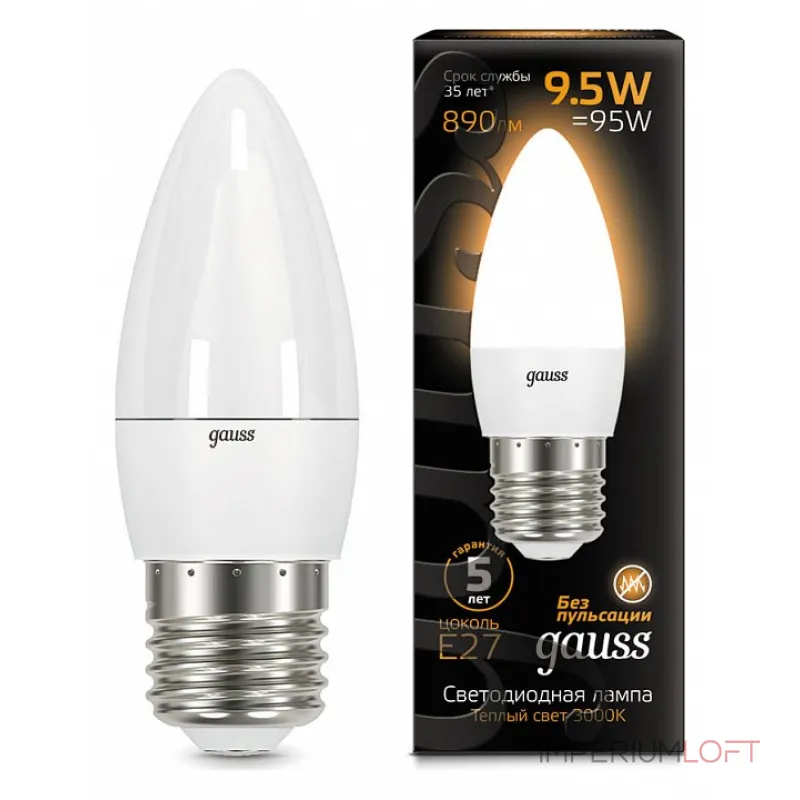 Лампа светодиодная Gauss 1031 E27 9.5Вт 3000K 103102110 от ImperiumLoft Лампа светодиодная Gauss 1031 E27 9.5Вт 3000K 103102110 от ImperiumLoft