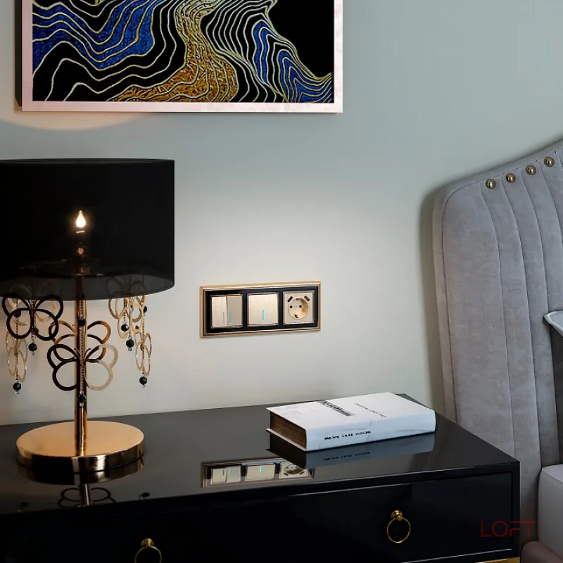 Выключатель проходной двухклавишный с подсветкой без рамки Werkel W112 2 W1122110 от ImperiumLoft