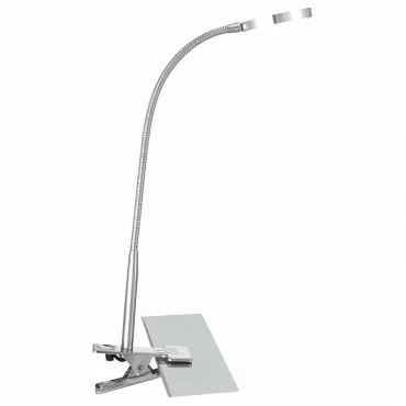 Настольная лампа офисная Globo Pegasi 24103K Цвет арматуры хром Цвет плафонов белый