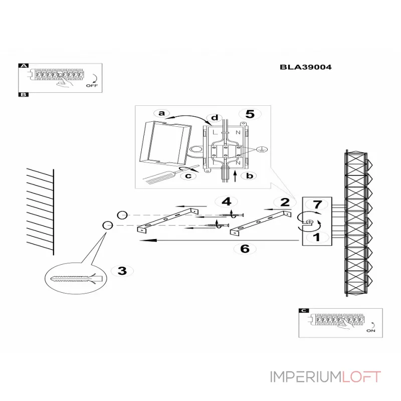 Накладной светильник Eglo Toneria 39004 от ImperiumLoft