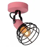 Спот Lucide Paulien 08927/01/66 Цвет плафонов черный Цвет арматуры розовый от ImperiumLoft