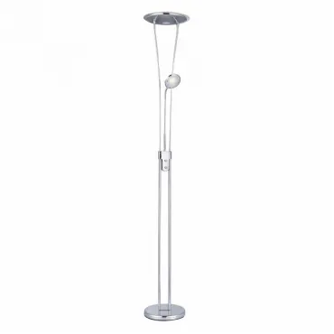 Торшер с подсветкой Arte Lamp Duetto led A5905PN-2CC Цвет арматуры хром Цвет плафонов белый