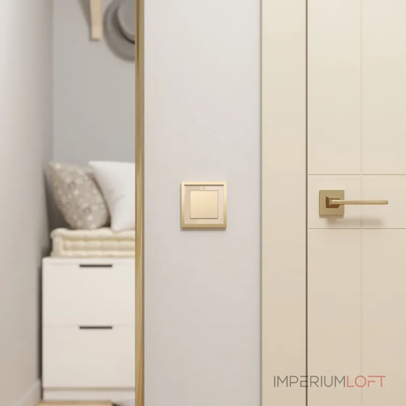 Рамка на 1 пост Werkel Baguette айвори/латунь W0012851 от ImperiumLoft