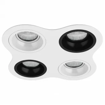 Встраиваемый светильник Lightstar Domino D64606070607 цвет арматуры черно-белый