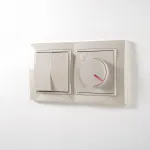 Терморегулятор электромеханический для теплого пола Werkel слоновая кость W1151103 от ImperiumLoft