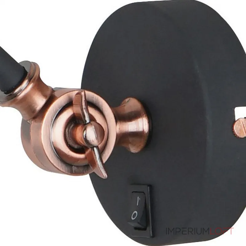 Бра Arte Lamp Braccio A2054AP-1BK Цвет арматуры черный Цвет плафонов черный от ImperiumLoft