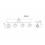Спот Globo Rodrik 56006-4 Цвет арматуры никель Цвет плафонов хром от ImperiumLoft