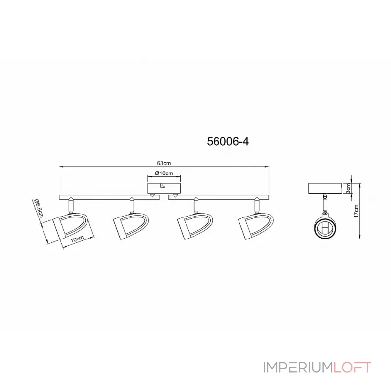 Спот Globo Rodrik 56006-4 Цвет арматуры никель Цвет плафонов хром от ImperiumLoft Спот Globo Rodrik 56006-4 Цвет арматуры никель Цвет плафонов хром от ImperiumLoft