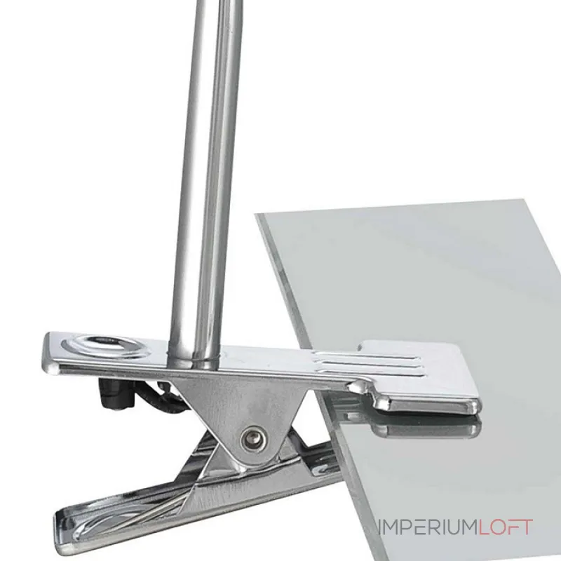 Настольная лампа офисная Globo Pegasi 24103K Цвет арматуры хром Цвет плафонов белый от ImperiumLoft