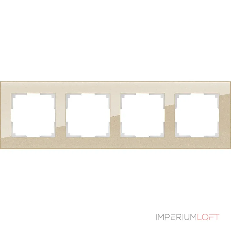 Рамка на 4 поста Werkel шампань,стекло W0041111 от ImperiumLoft Рамка на 4 поста Werkel шампань,стекло W0041111 от ImperiumLoft