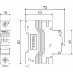Автоматический выключатель 1P Werkel Автоматические выключатели W901P064 от ImperiumLoft
