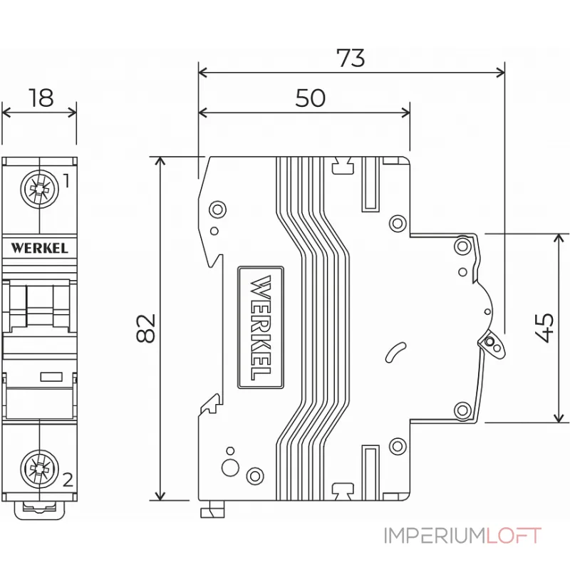 Автоматический выключатель 1P Werkel Автоматические выключатели W901P064 от ImperiumLoft