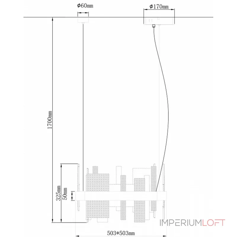 Подвесной светильник Wertmark Lotta WE461.01.303 от ImperiumLoft