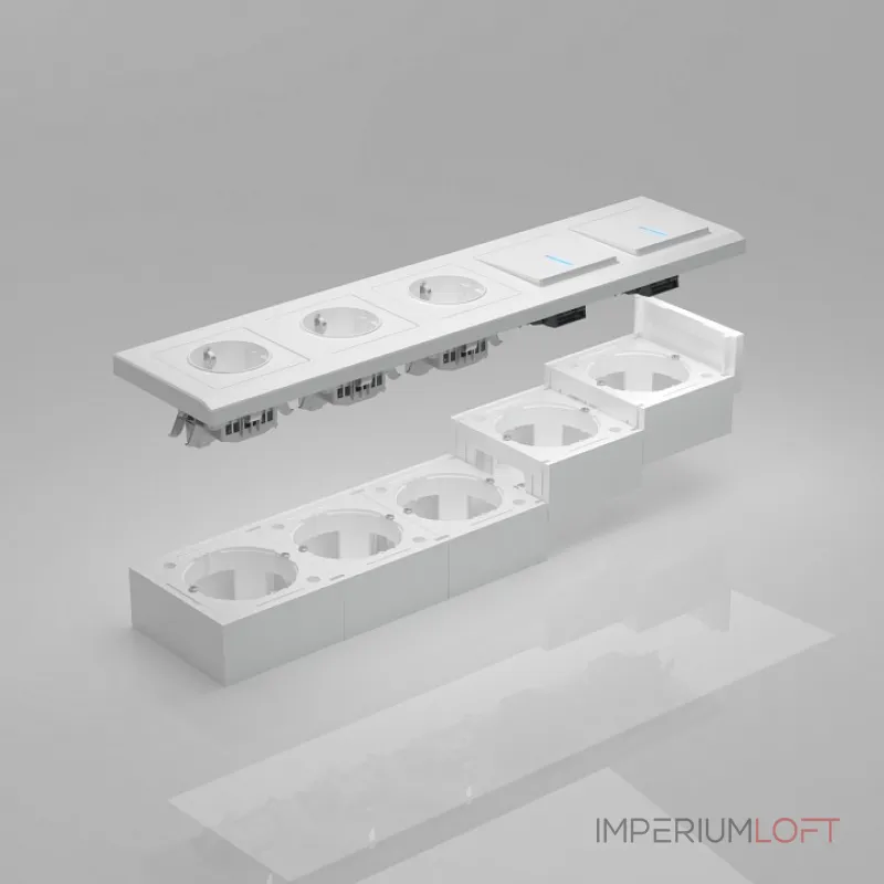 Короб накладной для розетки Werkel белый W8000001 от ImperiumLoft