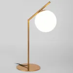 Настольная лампа декоративная Eurosvet Frost 01082/1 латунь Цвет плафонов белый Цвет арматуры латунь от ImperiumLoft