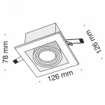 Встраиваемый светильник Maytoni Metal DL008-2-01-W Цвет арматуры черно-белый от ImperiumLoft
