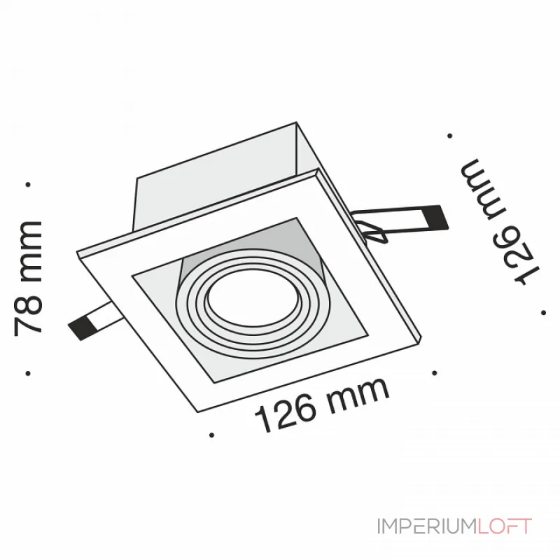 Встраиваемый светильник Maytoni Metal DL008-2-01-W Цвет арматуры черно-белый от ImperiumLoft