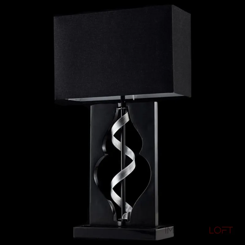 Настольная лампа декоративная Maytoni Intreccio ARM010-11-R Цвет арматуры серебро Цвет плафонов черный от ImperiumLoft Настольная лампа декоративная Maytoni Intreccio ARM010-11-R Цвет арматуры серебро Цвет плафонов черный от ImperiumLoft