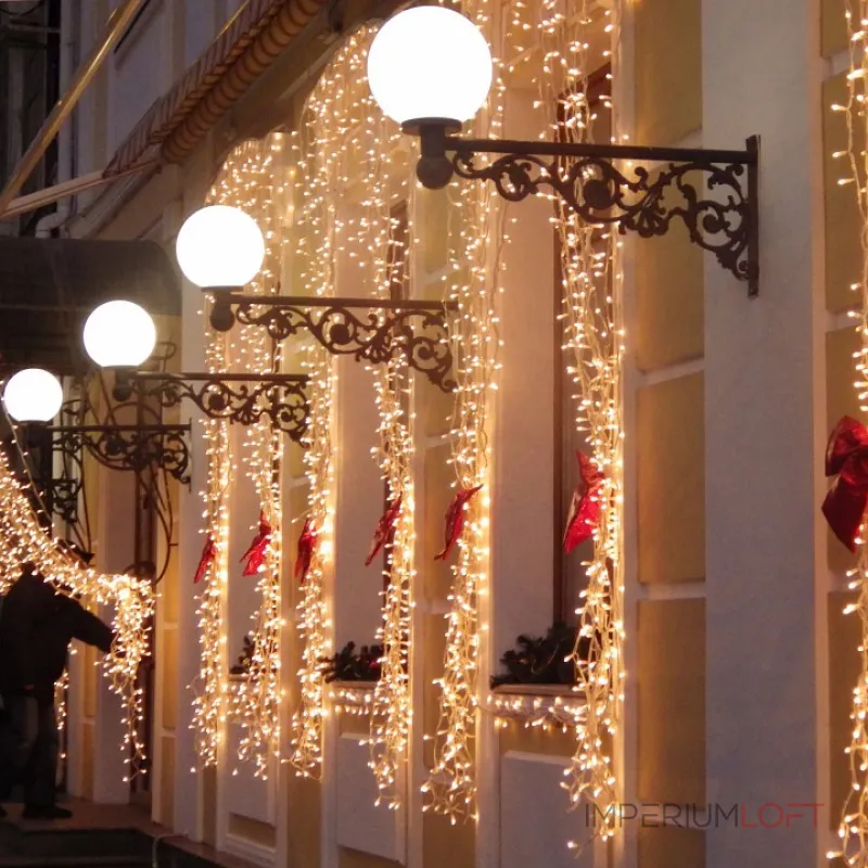 Занавес световой Eurosvet 200-101 теплый белый с эффектом мерцания от ImperiumLoft