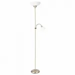 Торшер с подсветкой Arte Lamp Duetto A9569PN-2AB Цвет арматуры бронза Цвет плафонов белый от ImperiumLoft