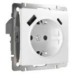 Розетка с заземлением, шторками и USB, без рамки Werkel белый W1171701 от ImperiumLoft