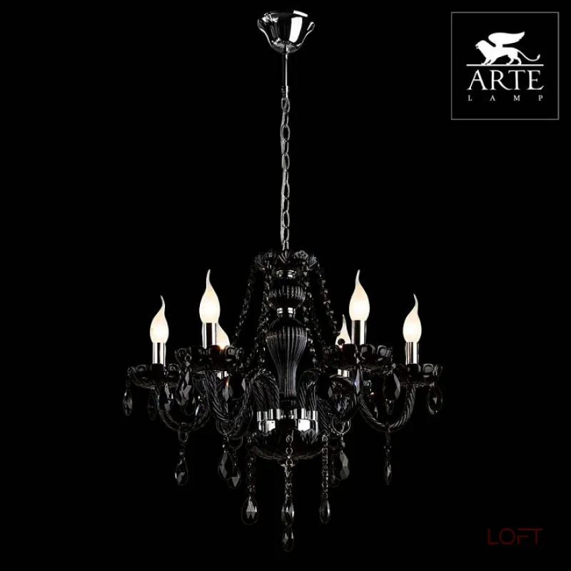 Подвесная люстра Arte Lamp Teatro A3964LM-6BK Подвесная люстра Arte Lamp Teatro A3964LM-6BK