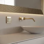 Рамка на 1 пост Werkel Baguette айвори/латунь W0012851 от ImperiumLoft