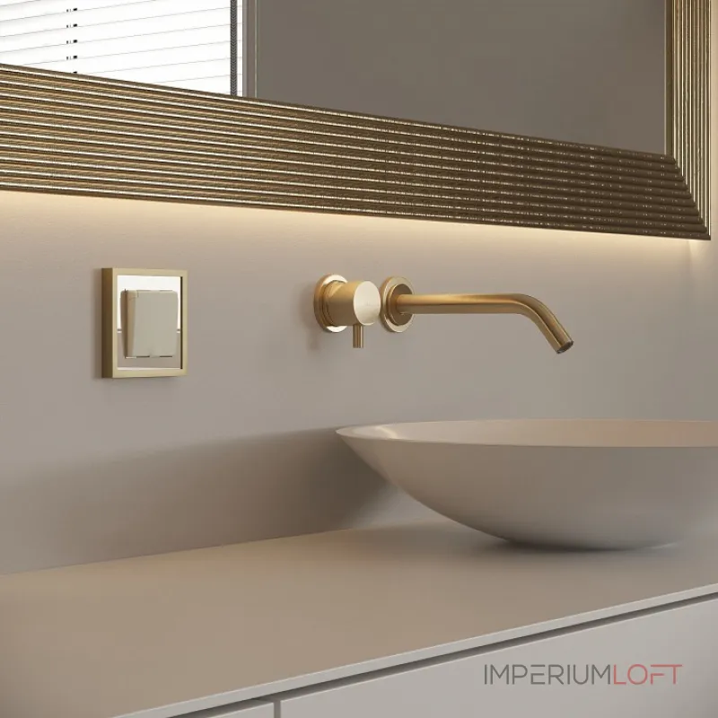 Рамка на 1 пост Werkel Baguette айвори/латунь W0012851 от ImperiumLoft