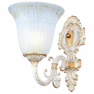 Бра Arte Lamp Delizia A1032AP-1WG Цвет арматуры золото Цвет плафонов белый Бра Arte Lamp Delizia A1032AP-1WG Цвет арматуры золото Цвет плафонов белый