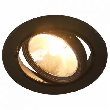 Встраиваемый светильник Arte Lamp 6664 A6664PL-1BK Цвет арматуры черный Цвет плафонов белый