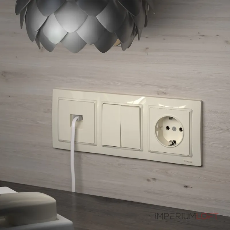 Розетка телефонная RJ-11 без рамки Werkel слоновая кость W1182003 от ImperiumLoft Розетка телефонная RJ-11 без рамки Werkel слоновая кость W1182003 от ImperiumLoft