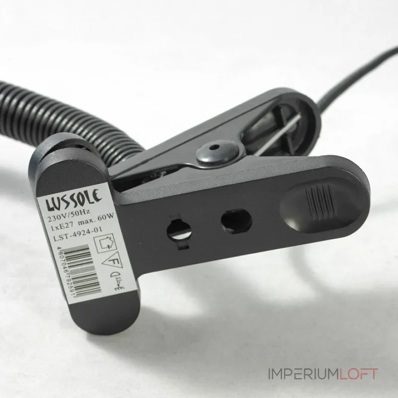 Настольная лампа офисная Lussole Sofia LST-4924-01 Цвет арматуры черный Цвет плафонов синий от ImperiumLoft