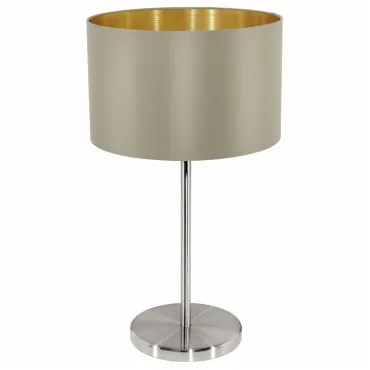 Настольная лампа декоративная Eglo ПРОМО Maserlo 31629 Цвет арматуры никель Цвет плафонов золото