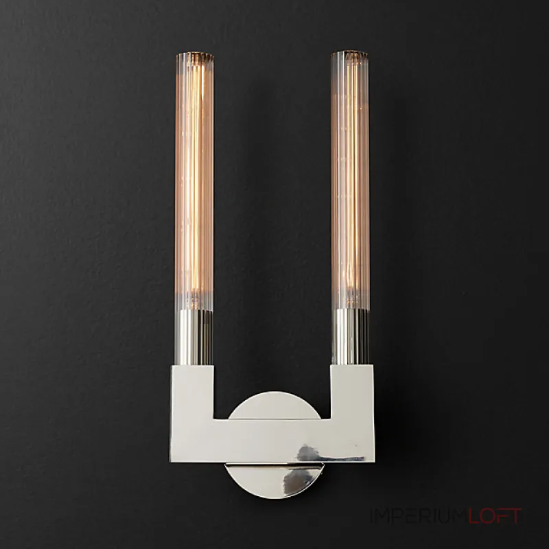 Бра RH CANELLE wall lamp DOUBLE Sconces chrome от ImperiumLoft