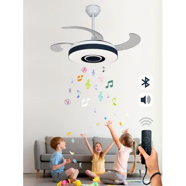 Люстра на штанге с вентилятором и динамиком VER-68164 Люстра на штанге с вентилятором и динамиком VER-68164