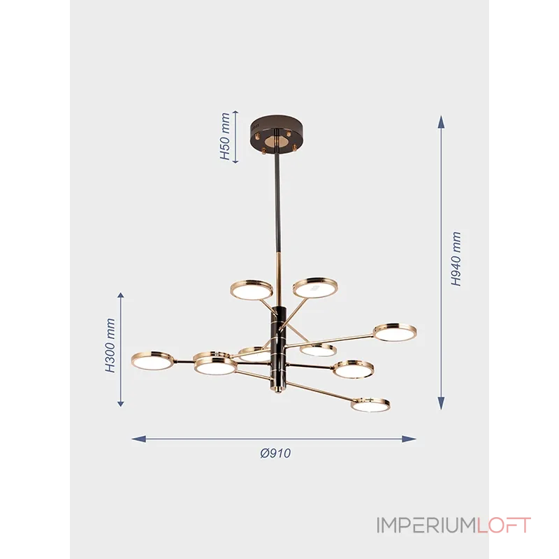 Подвесная люстра VER-2150-10 от ImperiumLoft Подвесная люстра VER-2150-10 от ImperiumLoft