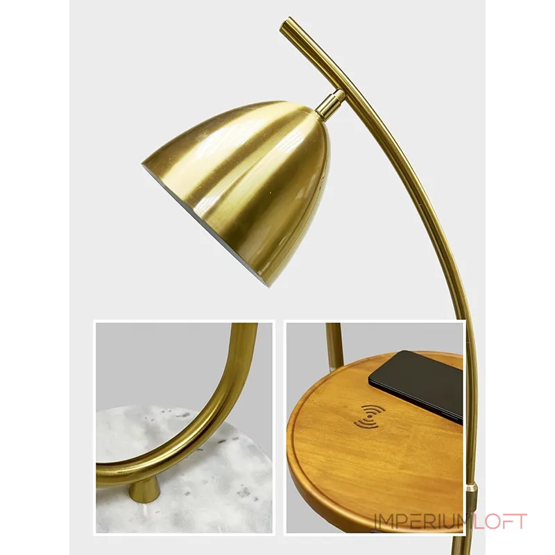 Напольная лампа с беспроводной зарядкой VER-8579 от ImperiumLoft