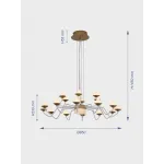 Подвесная люстра VER-2027-12+6 от ImperiumLoft