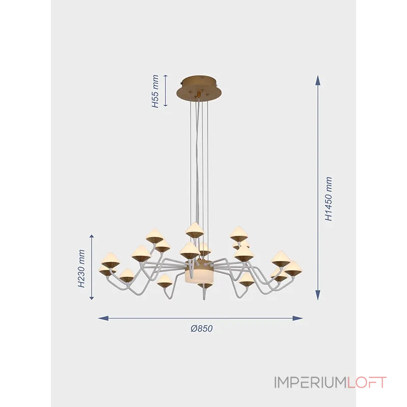 Подвесная люстра VER-2027-12+6 от ImperiumLoft