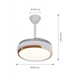 Люстра на штанге с вентилятором  VER-68239