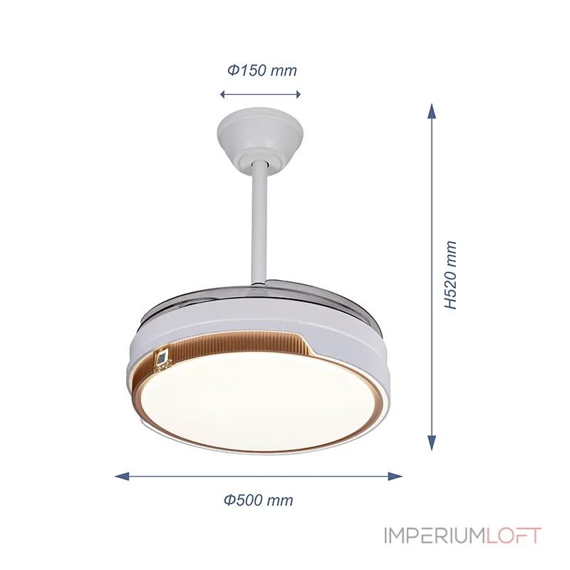 Люстра на штанге с вентилятором  VER-68239